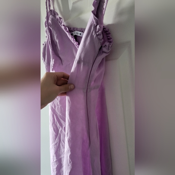 Zara lilac linen Mini Dress - Picture 4 of 4